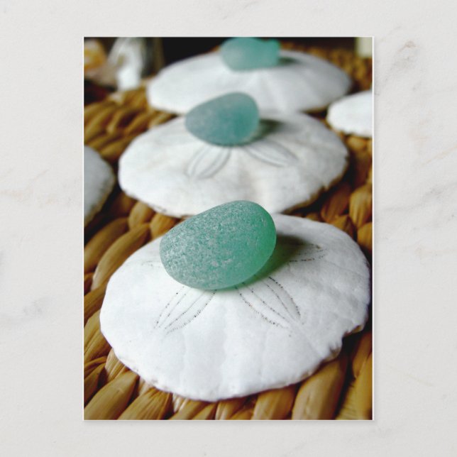 Cartão Postal Sobre O Vidro Do Mar De Areia (Frente)