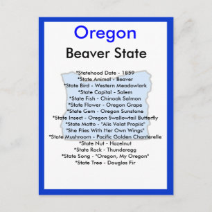 Cartão Postal Sobre Oregon