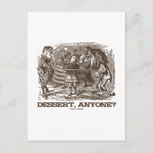 Cartão Postal Sobremesa, Alguém? (Alice Unicórnio Leão Wonderlan
