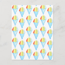Cartão Postal Sobremesa de Cone Frio Colorida