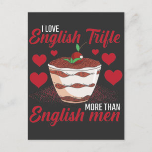 Cartão Postal Sobremesa Trifle de comida inglesa apreciador de v
