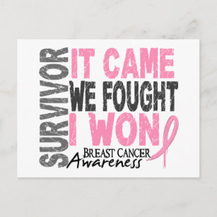 Cartão Postal Sobrevivência Do Câncer Da Mama Que Viemos Combate