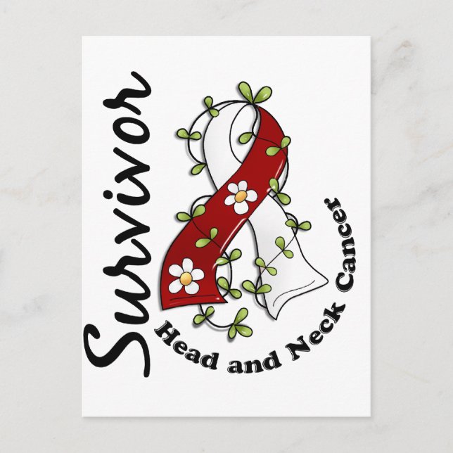 Cartão Postal Sobrevivente ao Câncer de Cabeça e Pescoço há 15 a (Frente)