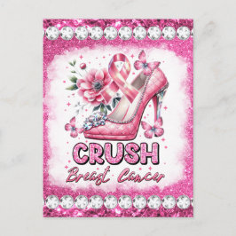 Cartão Postal Sobrevivente mês de consciência do câncer de mama 