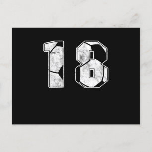 Cartão Postal Soccer 18 th Birthday Celebration Sports Gift
