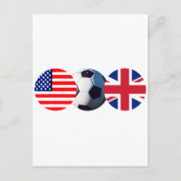 Soccer Ball UK & USA Bandeiras do MUSEUM Zazzle