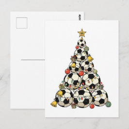 Cartão Postal Soccer Christmas Tree