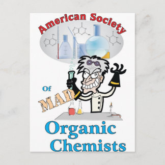 Cartão Postal Sociedade Americana de Químicos Orgânicos Loucos