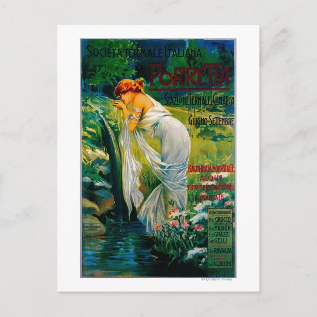 Cartão Postal Societa Termasi Italiana Vintage Poster Europe (Frente)