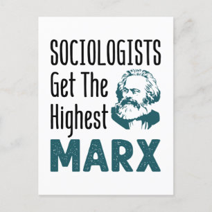 Cartão Postal Sociólogos Obtêm a Maior Sociologia Marx