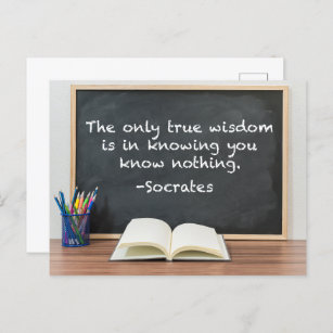 Cartão Postal Sócrates sobre a citação da Filosofia da Verdadeir