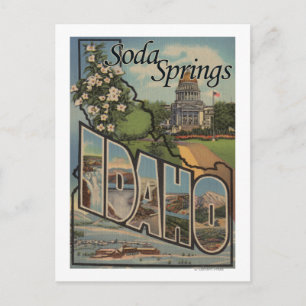 Cartão Postal Soda Springs, Idaho - Cenas de Letras Maiúsculas