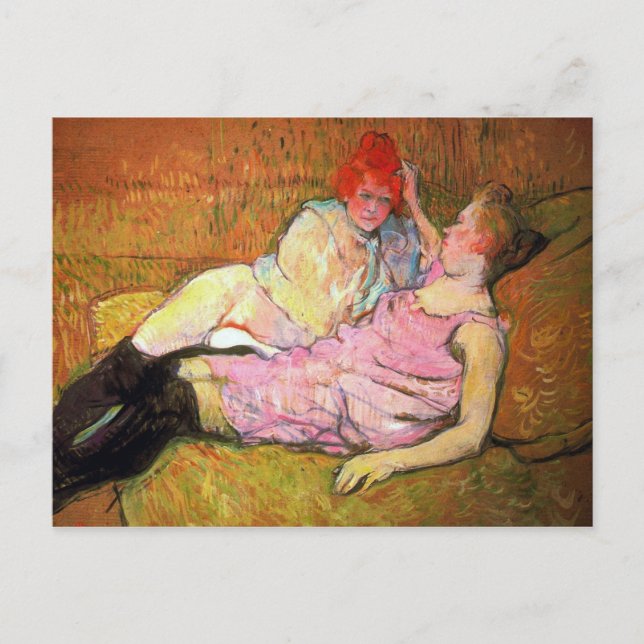 Cartão Postal Sofa de Toulouse-Lautrec (Frente)