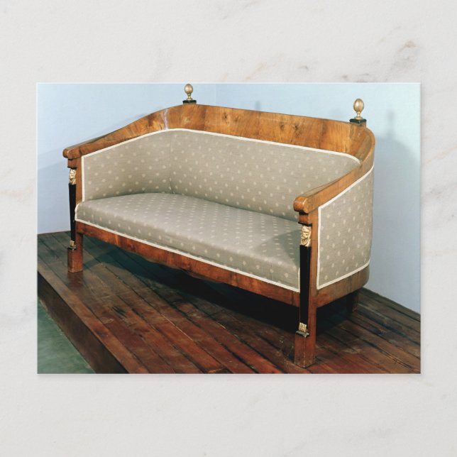 Cartão Postal Sofa, estilo Biedermeier, c.1820 (Frente)