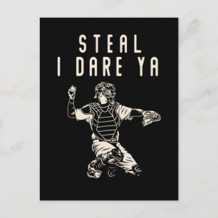 Cartão Postal Sofball Catcher Crianças Engraçadas Humor Jogado