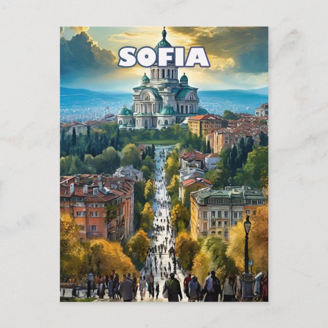 Cartão Postal Sofia, capitale aux charmes multiples (Frente)