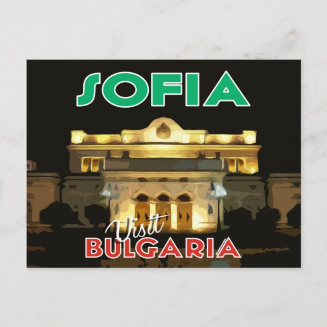Cartão Postal Sofia,Visite a Bulgária (Frente)