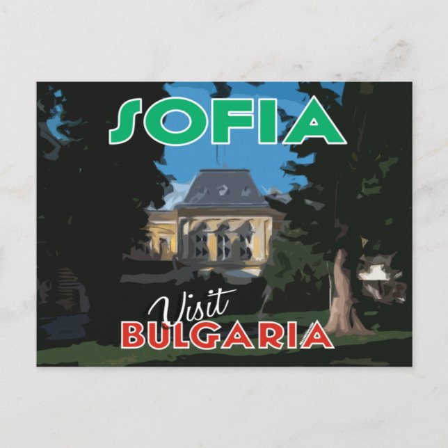 Cartão Postal Sofia, Visite a Bulgária (Frente)
