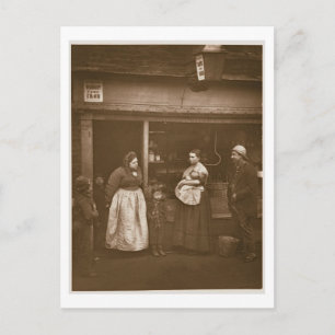 Cartão Postal Sofrentes da Inundação, da Rua Life em Lon