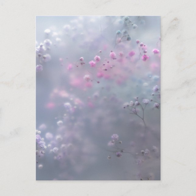 Cartão Postal Soft pastel flowers in dreamy blur  (Frente)