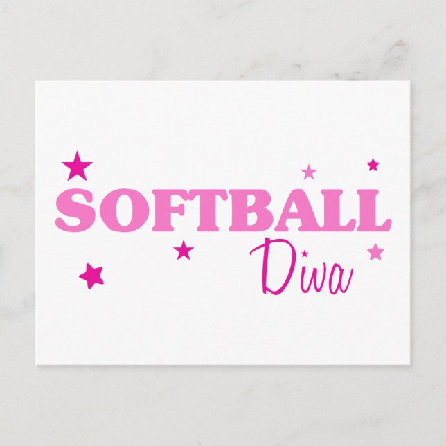 Cartão Postal Softball Diva (Frente)