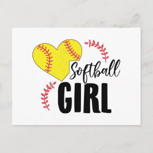 Cartão Postal Softball Girl   Equipe de formadores Esporte Ideia