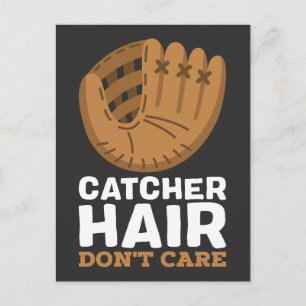 Cartão Postal Softbol - Apanhador Cabelo Não Liga