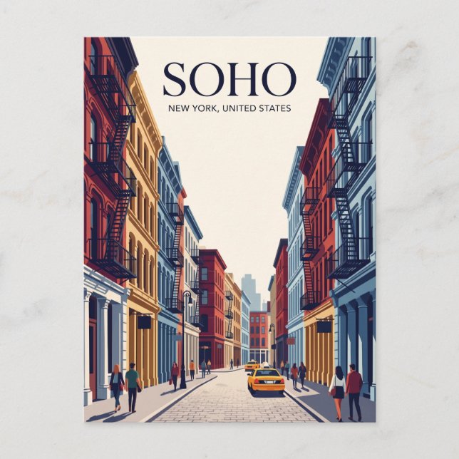 Cartão Postal SoHo Estado de Nova York (Frente)