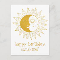 Sol alegre e Lua FELIZ ANIVERSÁRIO PERSONALIZADO D