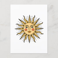 Sol amarelo com rosto