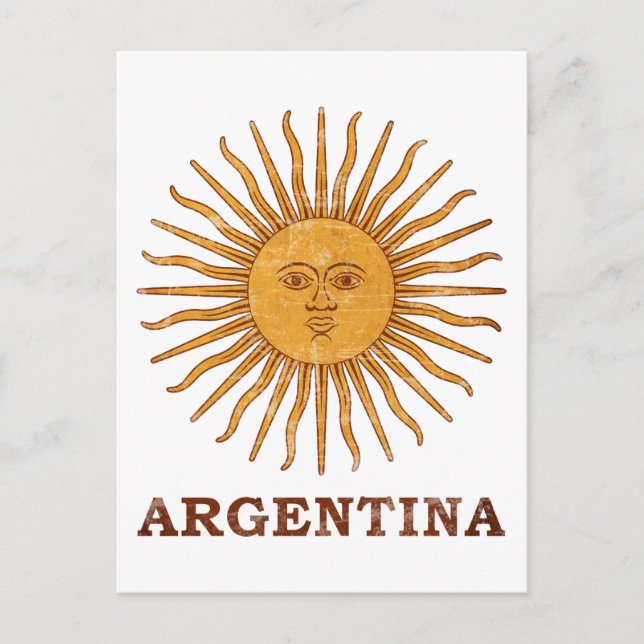 Cartão Postal Sol de Mayo Argentina (Frente)