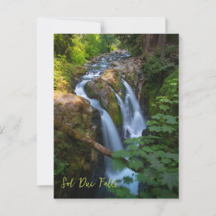 Cartão Postal Sol Duc Falls Olimpiadas Parque Nacional Washingto