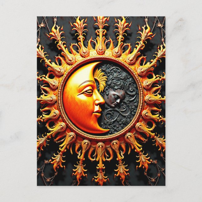 Cartão Postal Sol e Lua (Frente)