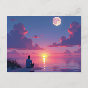 Cartão Postal Sol e lua