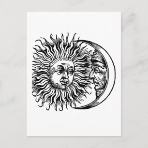 Cartão Postal Sol e lua medievais