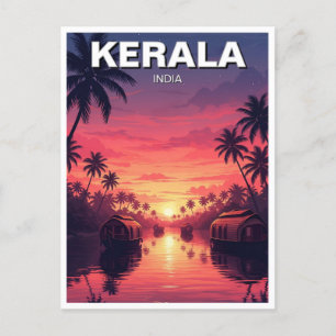 Cartão Postal Sol em Kerala Índia