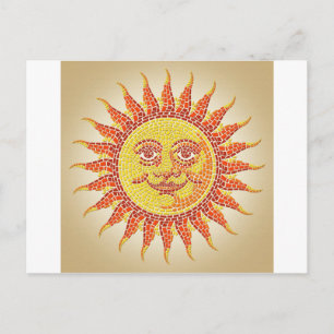 Cartão Postal Sol mosaico