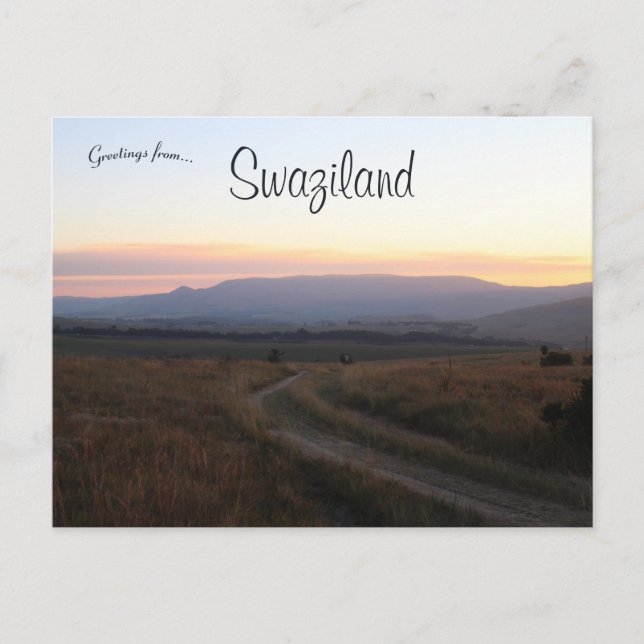 Cartão Postal Sol na Suazilândia (Frente)