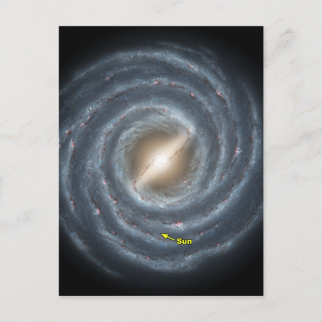 Cartão Postal Sol na Via Látea NASA (Frente)