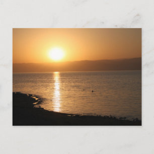 Cartão Postal Sol no mar morto