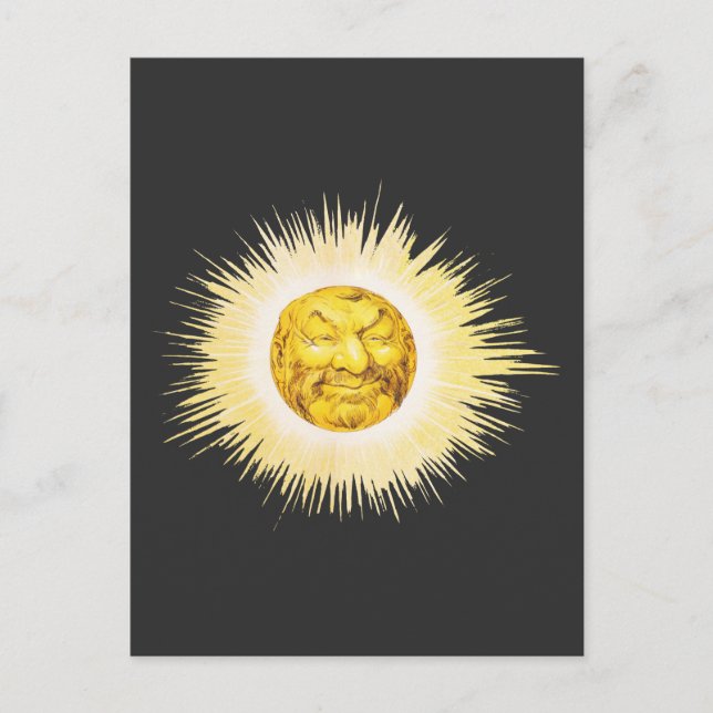 Cartão Postal Sol rosto feliz (Frente)
