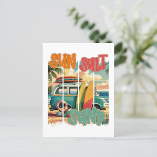 Cartão Postal Sol, Sal, Areia - Víblias Retro Beach