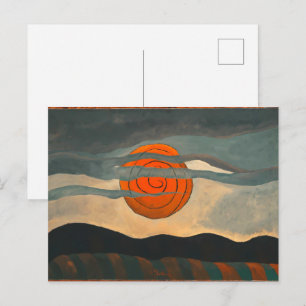 Cartão Postal Sol Vermelho Arthur Dove