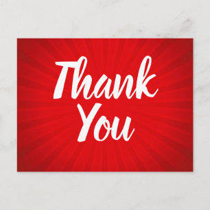 Cartão Postal Sol Vermelho Obrigado