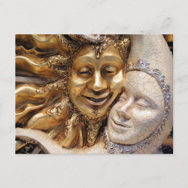 cartão postal solar e lua (Frente)