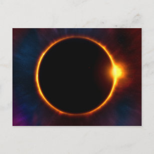 Cartão Postal Solar Eclipse Corona   Astronomia do Sol e da Lua