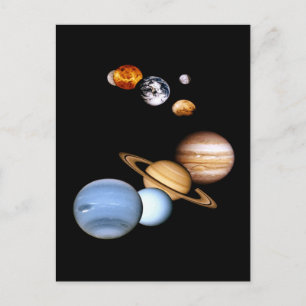 Cartão Postal Solar System Planets Postcard