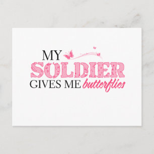 Cartão Postal Soldado de Borboletas
