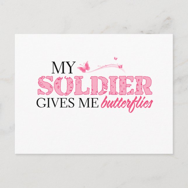 Cartão Postal Soldado de Borboletas (Frente)