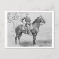 Soldado em seu cavalo em fotografia de Dakota do S